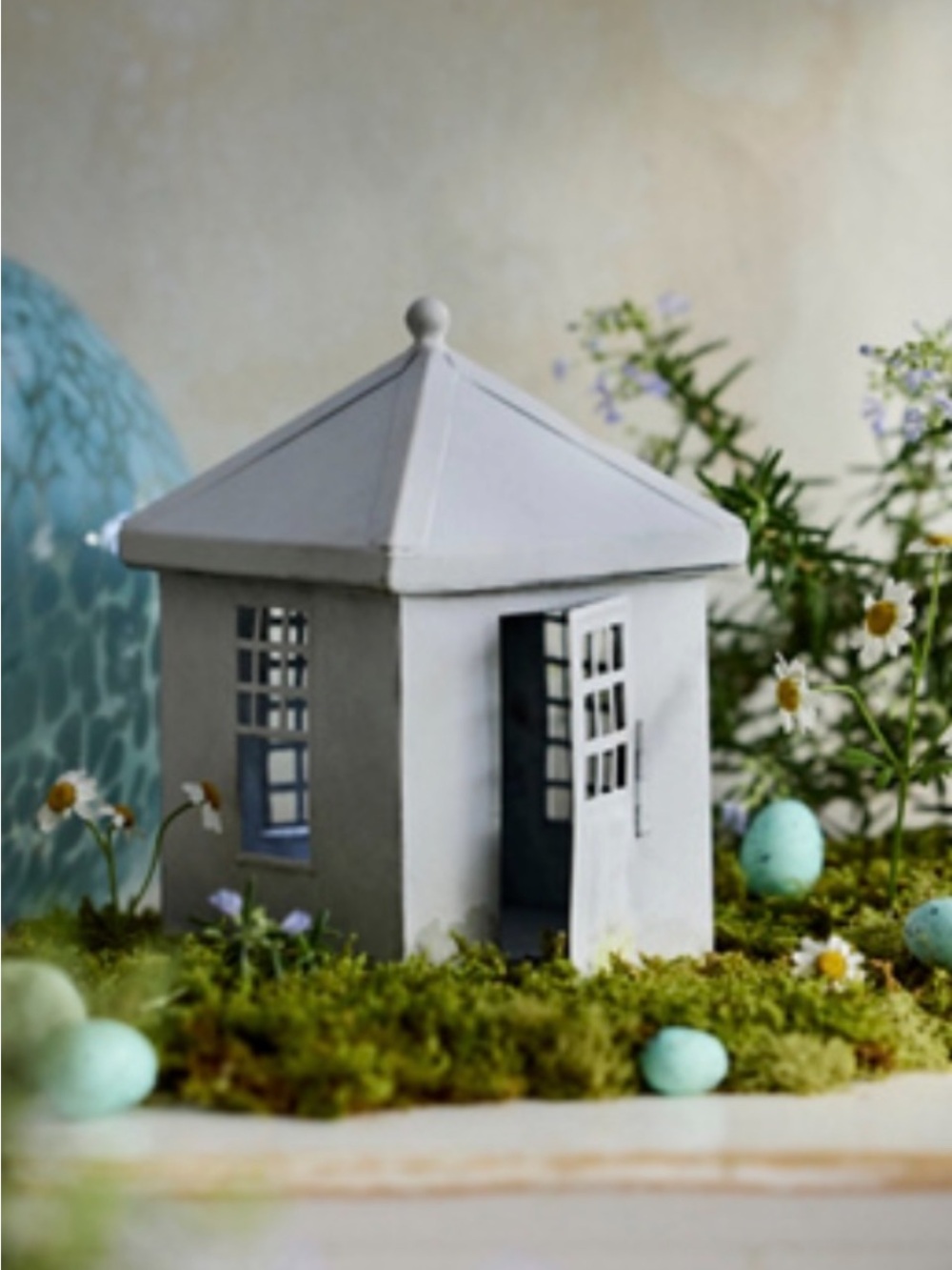Anthropologie Concordville Spring Garden Shed. White Metallic.